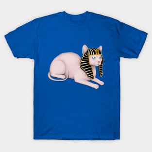 Sphynx Cat (Blue Background) T-Shirt